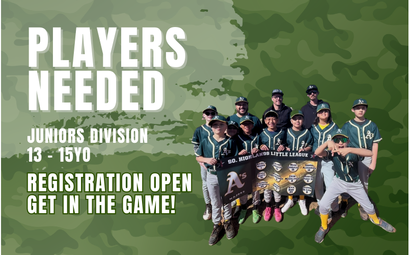 Junior players needed!